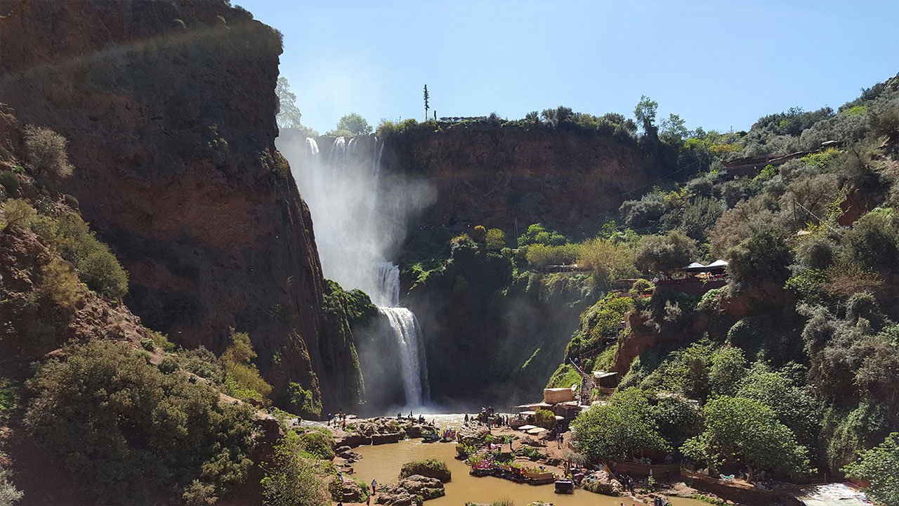 Ouzoud Falls, majestic Moroccan waterfall scenery