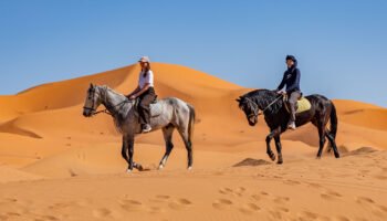Horseback riding in Merzouga